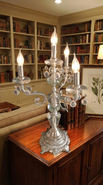 Silver Crystal Candelabra